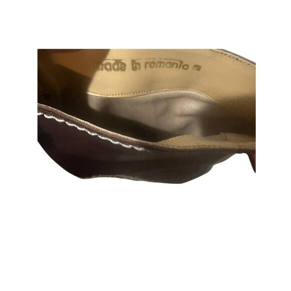 Vtg 1970s 80s Zodiac Ladies Red Leather Heeled Braided Accent Western Boots 6.5 - Picture 9 of 9